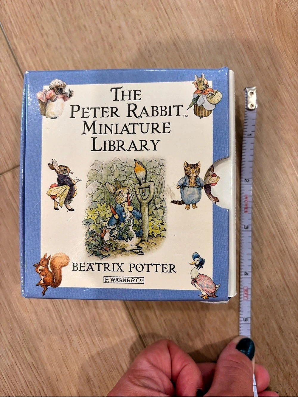 F. Warne & Co. The Peter Rabbit Miniature Library. Miniature Book Set in Blue